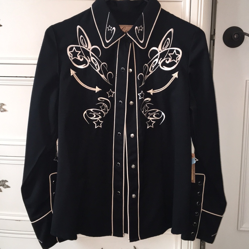 Scully button down Western blouse